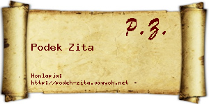 Podek Zita névjegykártya